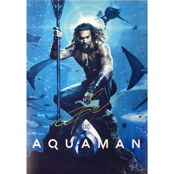 Aquaman Jason Momoa facsimile signed movie photo