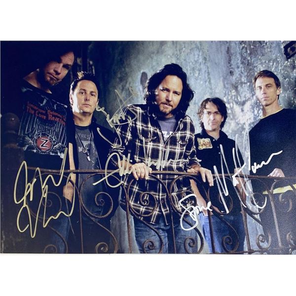 Pearl Jam facsimile band signed photo