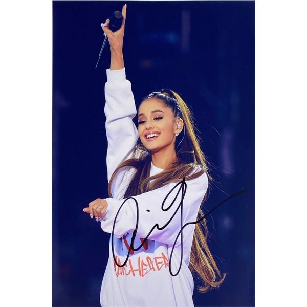 Pop singer Ariana Grande facsimile signed photo