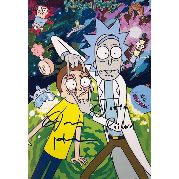 Rick and Morty Dan Harmon and Justin Roiland facsimile signed photo