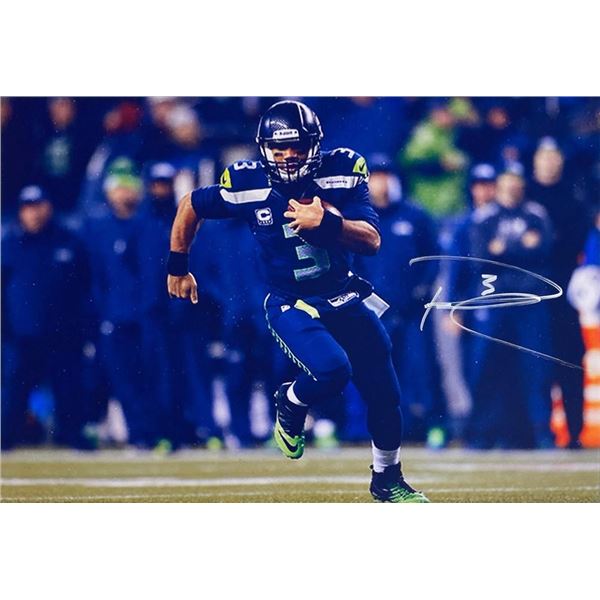 Seattle Seahawks Russell Wilson facsimile signed photo