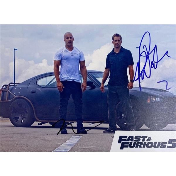 Fast Five Paul Walker facsimile signed  movie photo