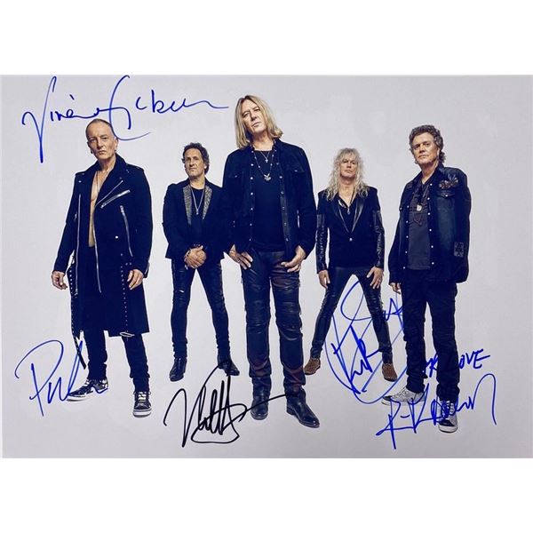 Def Leppard band facsimile signed  photo