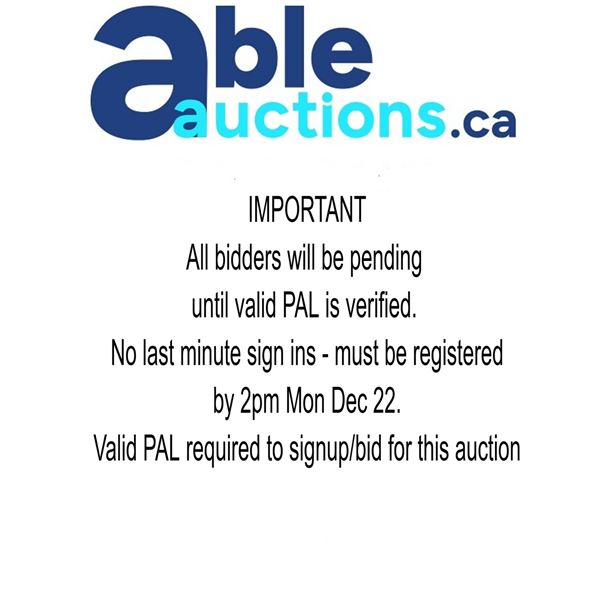 IMPORTANT PAL/FIREARMS INFORMATION