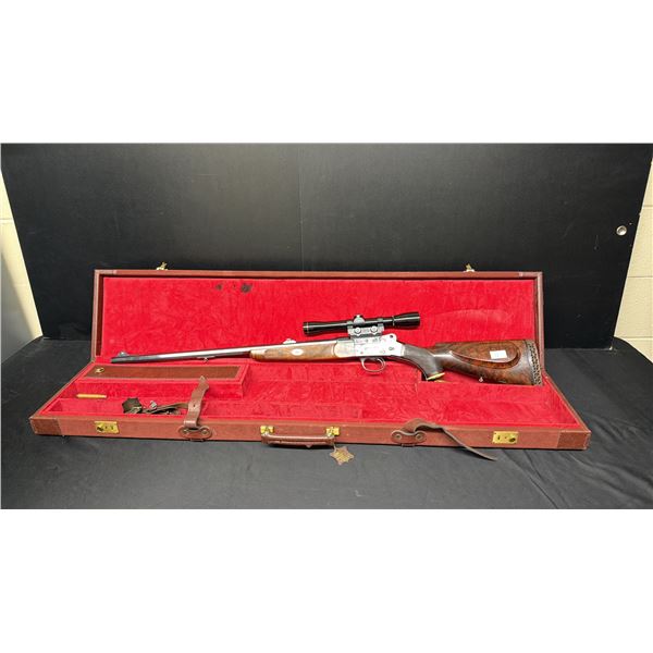 45/70 CAL RIFLE RANCH RIVERHURST SASKATCHEWAN LEVER ACTION - S/N R3359 WITH LEUPOLD SCOPE & CASE