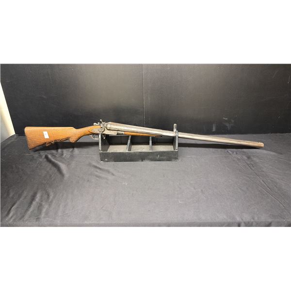 N CUMANN BROS DOUBLE BARREL 12 GA. SHOTGUN - HEAVILY CARVED STOCK
