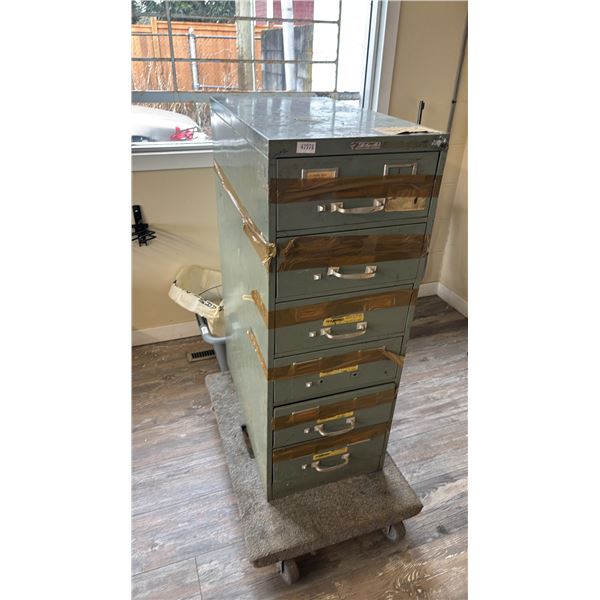 STACKMASTER 6-DRAWER METAL FILE CABINET WITH LARGE ASSORTMENT OF AMMUNTION CONTENTS