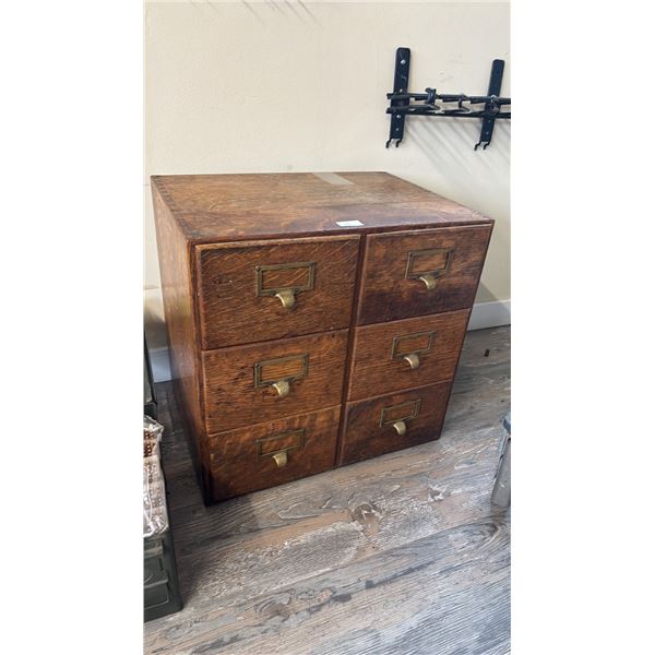 6-DRAWER WOOD CABINET WITH ASSORTED AMMUNITION CONTENTS