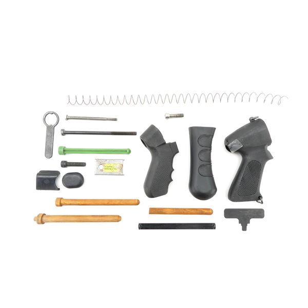 ASSORTED SHOT GUN PISTOL GRIP AND PARTS LOT