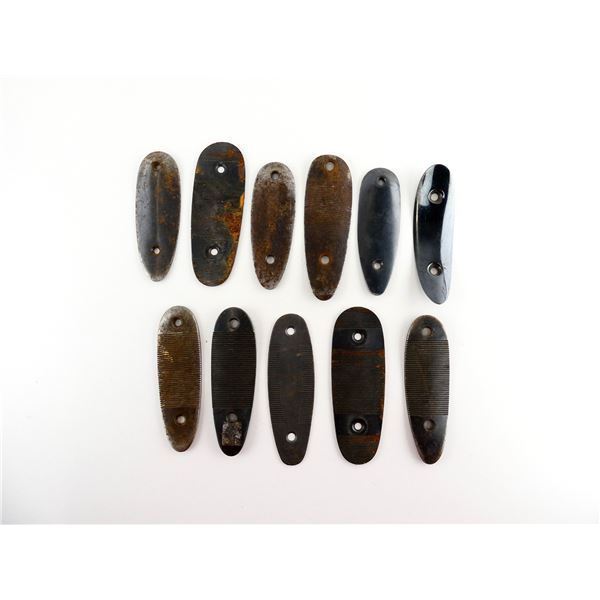 ASSORTED UNKNOWN RIFLE BUTT PLATE LOT