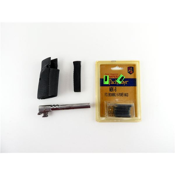 BROWNING HI-POWER 9MM LUGER BARREL AND ACCESSORIES LOT