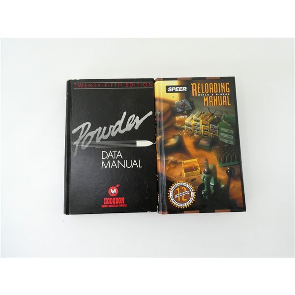 "HODGDON DATA MANUAL NO. 25" & "SPEER RELOADING RIFLE & PISTOL MANUAL" BOOKS LOT