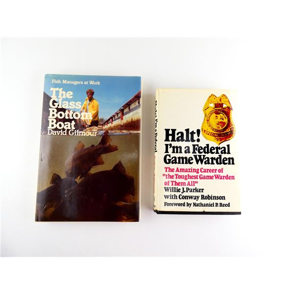 "HALT! I'M A FEDERAL GAME WARDEN" AND "THE GLASS BOTTOM BOAT" BOOKS LOT