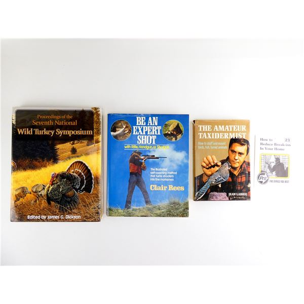 ASSORTED FIREARMS AND TAXIDERMY / ETC. BOOKS LOT