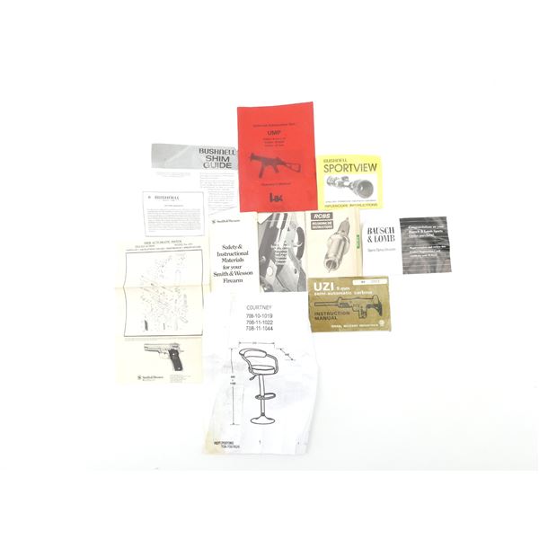 ASSORTED INSTRUCTION MANUALS / ETC. LOT