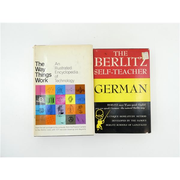"THE WAY THINGS WORK - AN ILLUSTRATED ENCYCLOPEDIA OF TECHNOLOGY" AND "THE BERLITZ SELF-TEACHER: GER