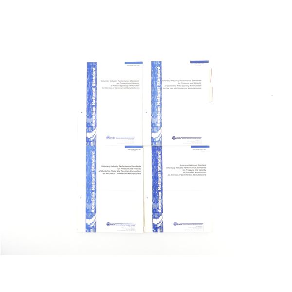 ASSORTED "AMERICAN NATIONAL STANDARD VOLUNTARY INDUSTRY PERFORMANCE STANDARDS FOR PRESSURE AND VELOC
