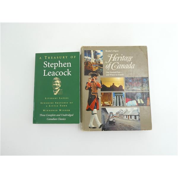"A TREASURY OF STEPHEN LEACOCK" AND "HERITAGE OF CANADA" BOOKS LOT