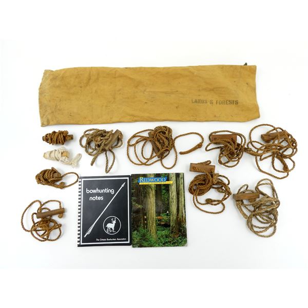 "REDWOOD THE STORY BEHIND THE SCENERY" AND "BOWHUNTING NOTES" BOOKS / VINTAGE TIE-DOWNS LOT