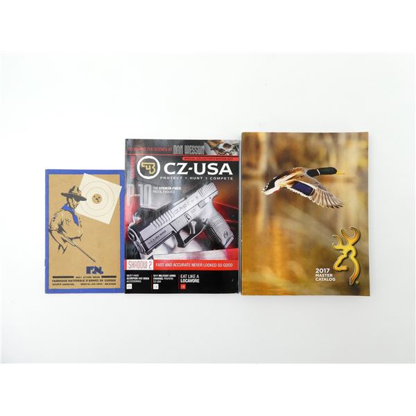 DUAL CONTENT "CZ-USA 2017 PRODUCT CATALOG", BROWNING "2017 MASTER CATALOG" AND "F.N. BOLT ACTION RIF
