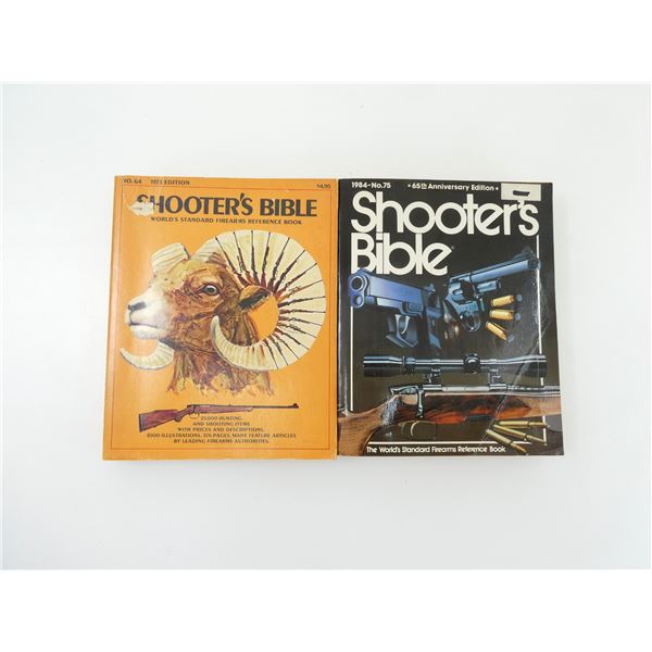 "SHOOTER'S BIBLE 1984 - NO. 75 65TH ANNIVERSARY EDITION" AND "SHOOTER'S BIBLE NO. 64 1973 EDITION" B