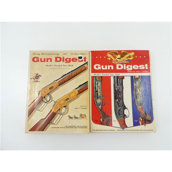 "GUN DIGEST 21ST ANNIVERSARY 1967 DELUXE EDITION" AND "GUN DIGEST 22ND ANNIVERSARY 1968 DELUXE EDITI