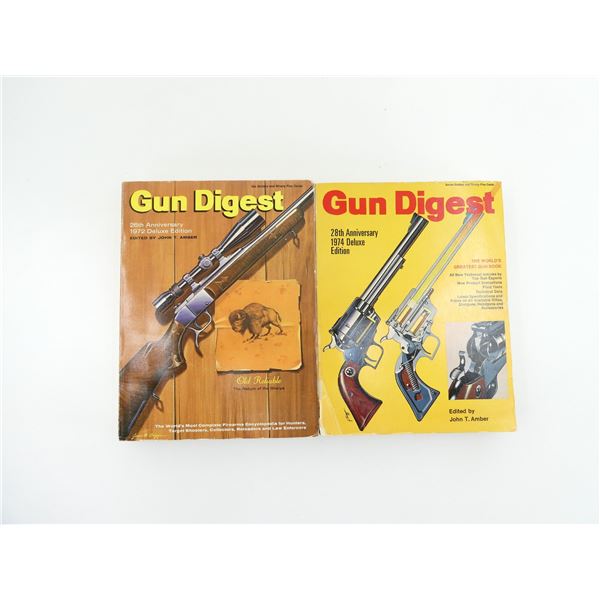 "GUN DIGEST 26TH ANNIVERSARY 1972 DELUXE EDITION" AND "GUN DIGEST 28TH ANNIVERSARY 1974 DELUXE EDITI