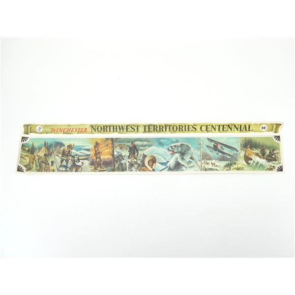 COLLECTIBLE "WINCHESTER NORTHWEST TERRITORIES CENTENNIAL" BANNER