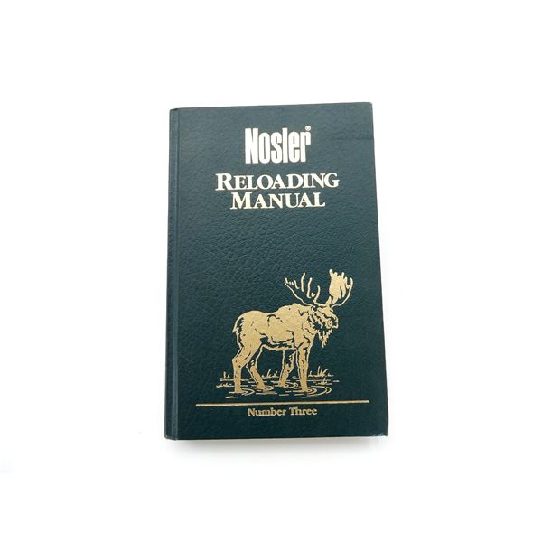 "NOSLER RELOADING MANUAL, NUMBER THREE" BOOK