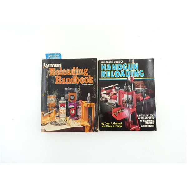 "GUN DIGEST BOOK OF HANDGUN RELOADING" AND "LYMAN RELOADING HANDBOOK" LOT