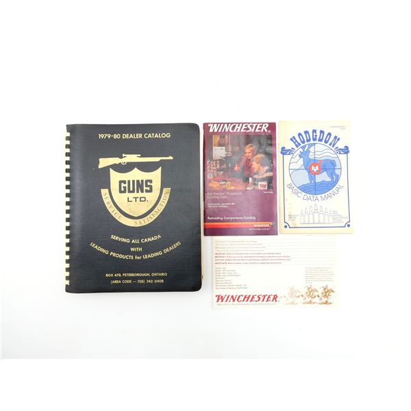 "GUNS LTD. 1979-80 DEALER CATALOG" AND ASSORTED MANUAL / CATALOG LOT