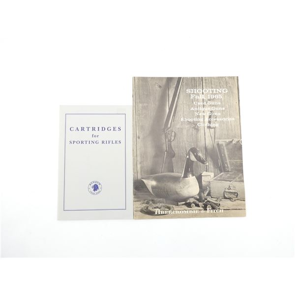 "SHOOTING FALL, 1965: USED GUNS, ANTIQUE GUNS, NEW GUNS, SHOOTING ACCESSORIES, CLOTHING" AND "CARTRI