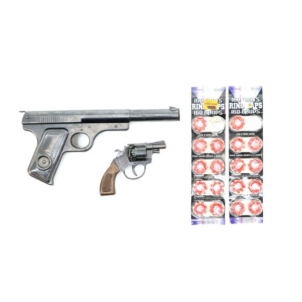 DAISY NO. 118 TARGETEER .118 CAL. AIR PISTOL AND VICTORY TOY CAP GUN WITH CAPS LOT