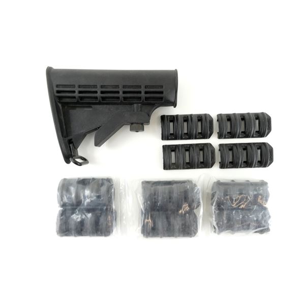 UNKNOWN AR-15 / M4 BUTT STOCK AND TUFFORCE RAIL COVERS LOT