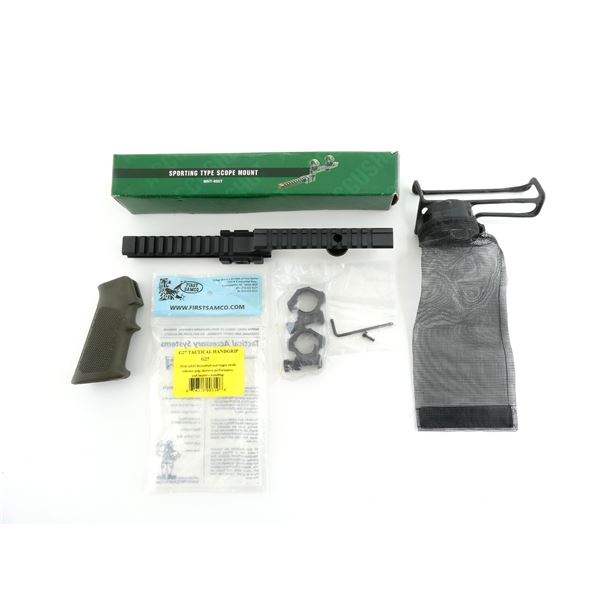 SPORTING-TYPE SCOPE MOUNT AND FIRST SAMCO G27 TACTICAL HANDGRIP LOT