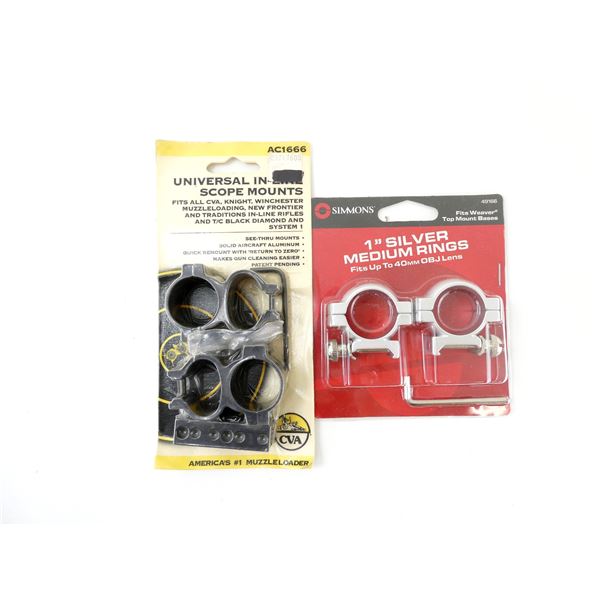 SIMMONS AND CVA SCOPE RINGS LOT
