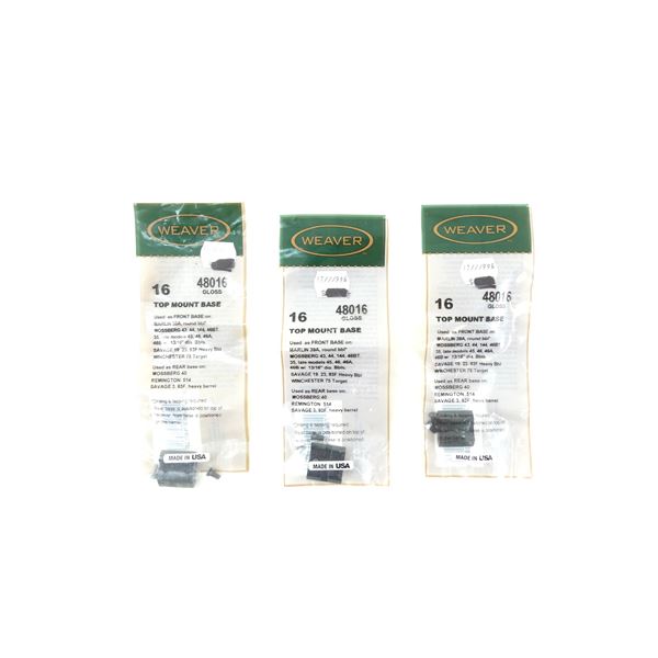 WEAVER NO. 16 TOP MOUNT BASES LOT