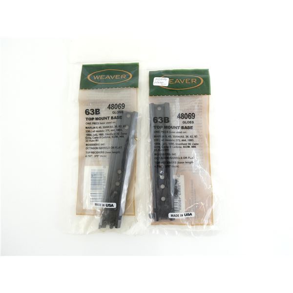 WEAVER NO. 63B TOP MOUNT BASES LOT