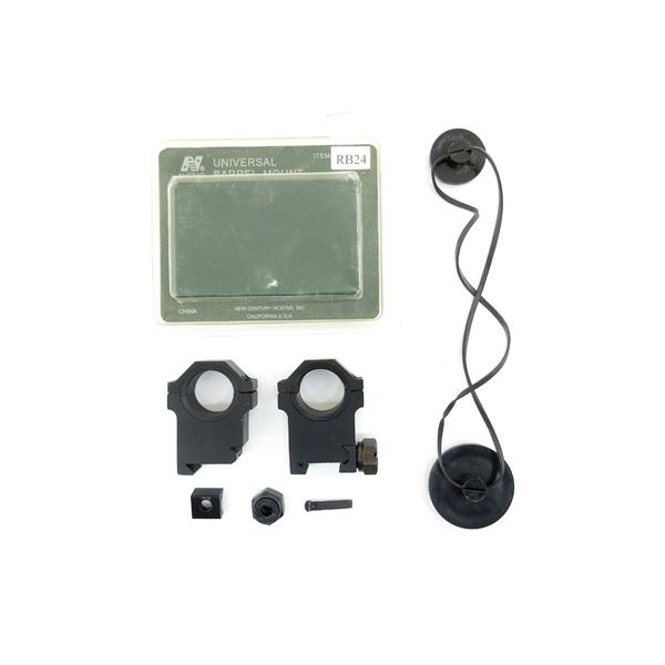 NCSTAR UNIVERSAL BARREL MOUNT 30MM ADJUSTABLE SCOPE RINGS AND SCOPE LENS COVER LOT