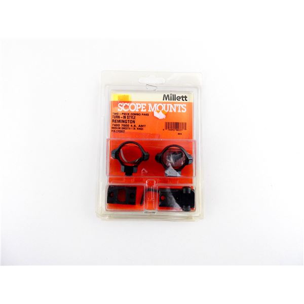 MILLET REMINGTON 7400 / 7600 1" SCOPE RINGS AND BASES COMBO