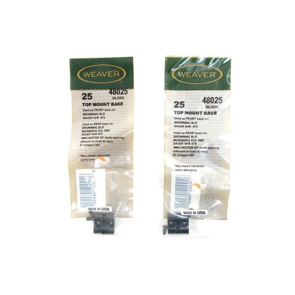 WEAVER #25 SCOPE BASE LOT