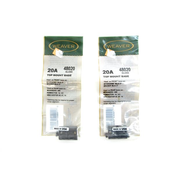 WEAVER #20 SCOPE BASE LOT