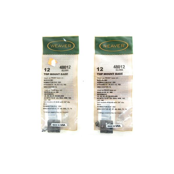 WEAVER #12 SCOPE BASE LOT