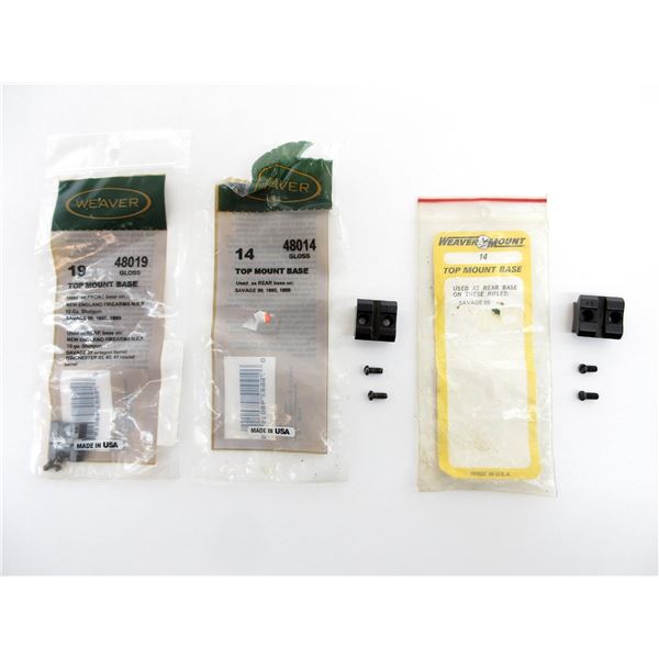 ASSORTED WEAVER SAVAGE 99 SCOPE BASE LOT