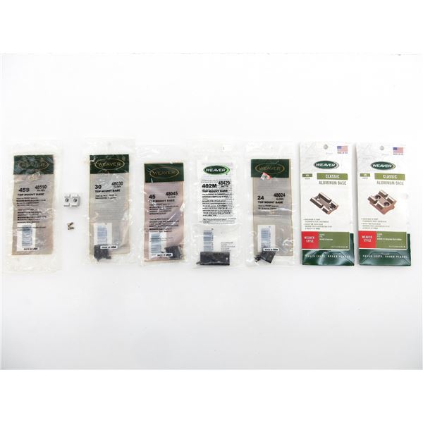 ASSORTED WEAVER SCOPE BASE LOT