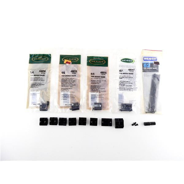 ASSORTED WEAVER SCOPE BASE LOT