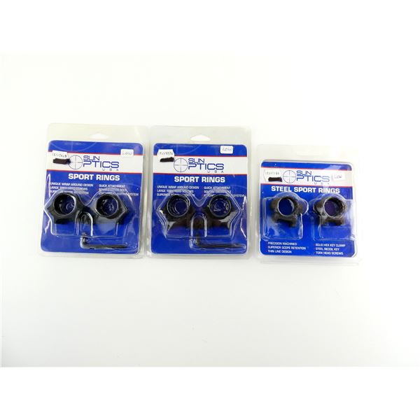 SUNOPTICS USA SPORT LOW / MEDIUM RINGS LOT