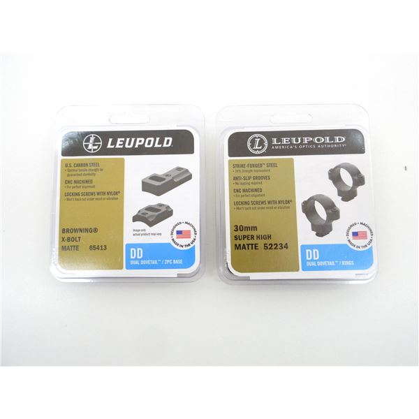 LEUPOLD 30MM SCOPE RINGS AND BROWNING X-BOLT SCOPE BASE MOUNT LOT