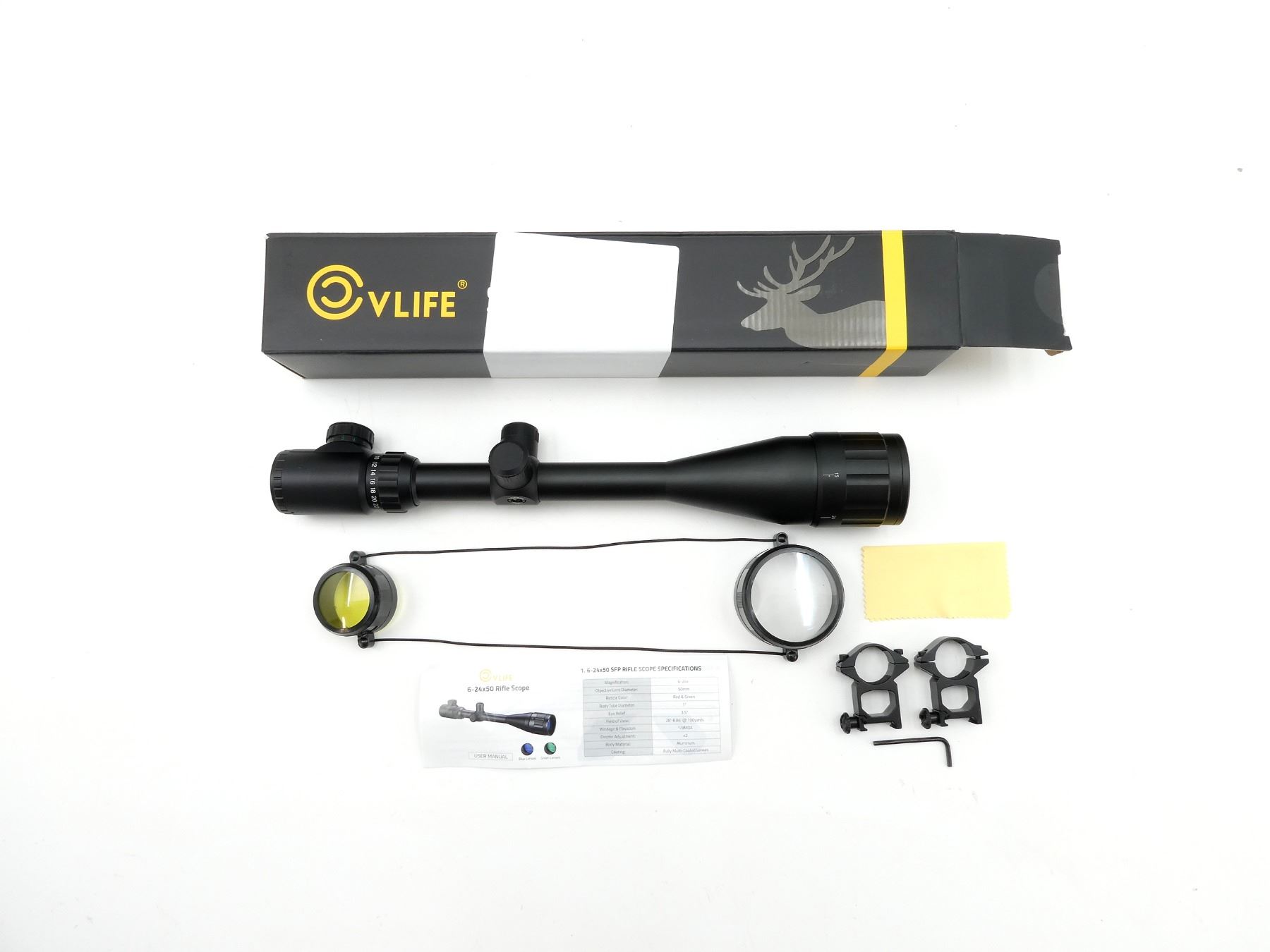 Vlife Rifle Scope VLIFE 6-24X50 AOE SCOPE