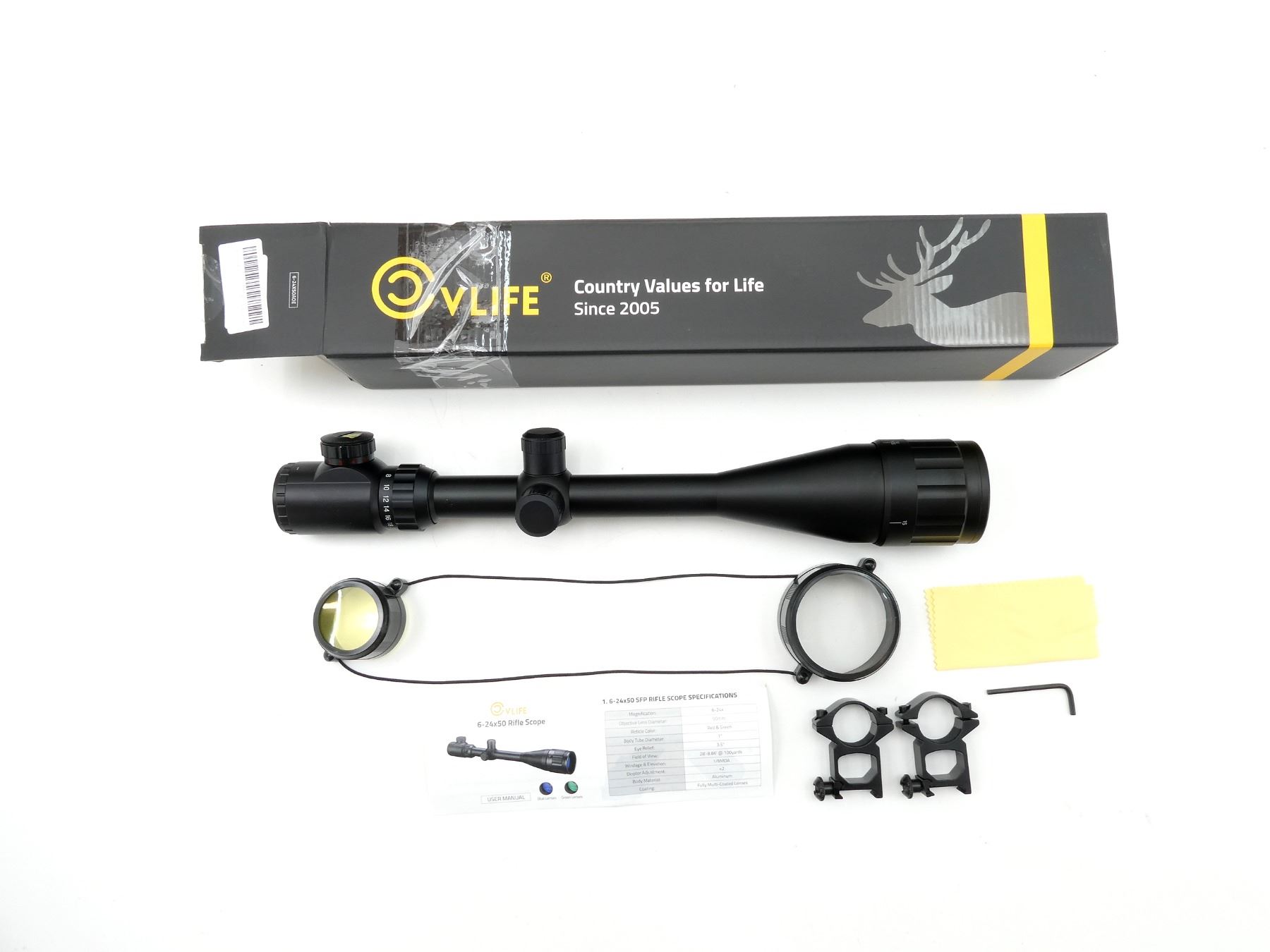 Vlife Rifle Scope VLIFE 6-24X50 AOE SCOPE